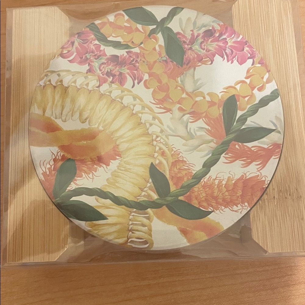 Floral Round Decorative Plate